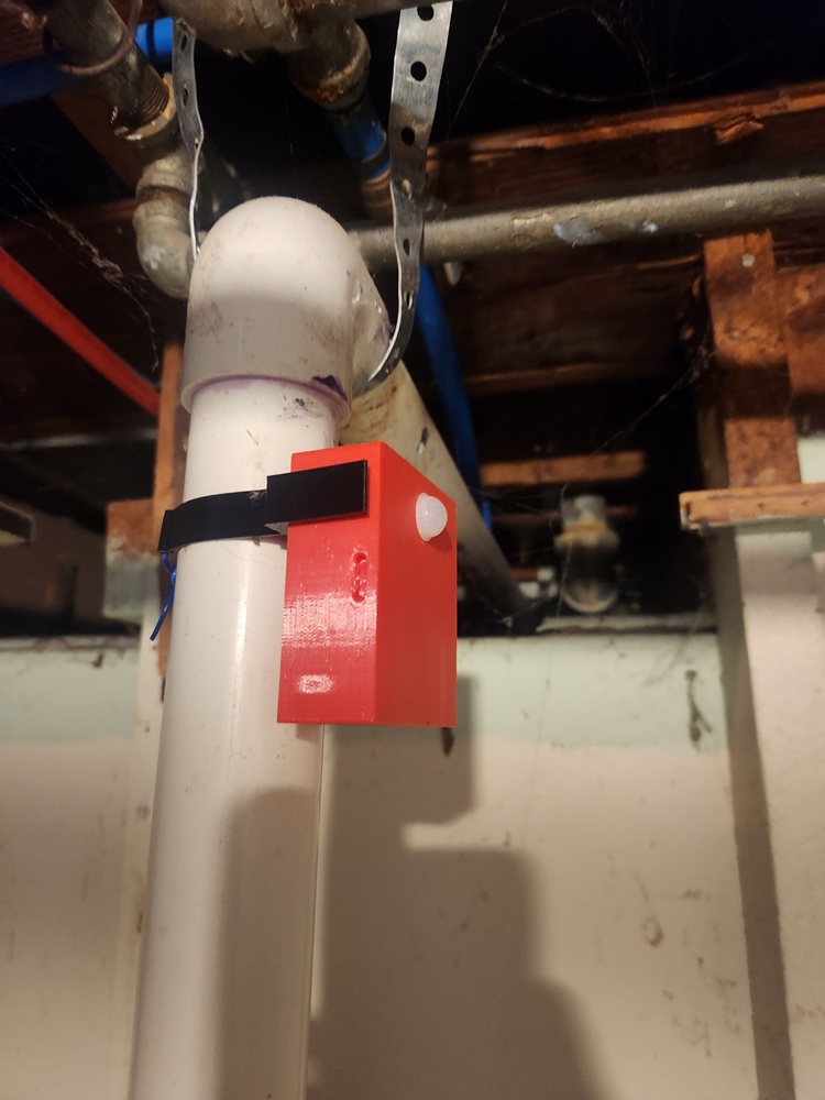 Sensor focused on an area rodents suspected of travelling, using the GripMount harness.